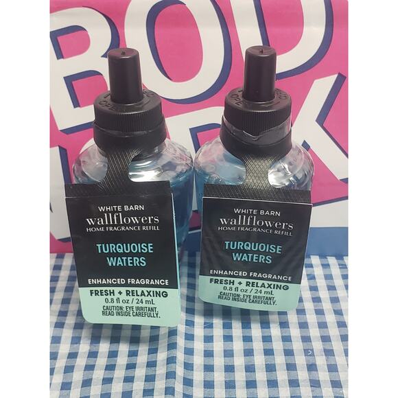 BBW Turquoise Waters ENHANCED FRAGRANCE FRESH & RELAXING Wallflower Refills - Picture 1 of 2
